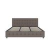 Cambridge Upholstered Bed with Gas Lift Up Storage - Grey Linen - King