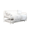 Wallace Metal Daybed with Trundle - White - Twin