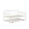 Wallace Metal Daybed with Trundle - White - Twin