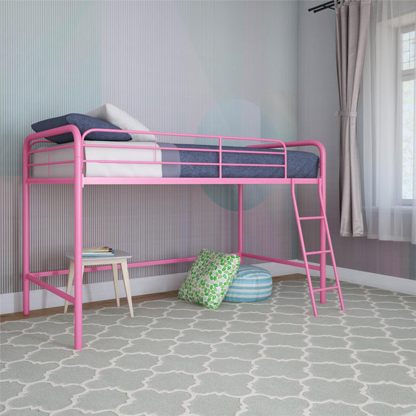 Jett Junior Loft Bed - Pink - Twin