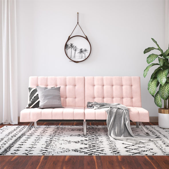 Emily Futon Sofa Bed - Pink