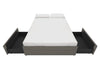 Maven Platform Bed Frame with Storage Drawers - Grey Linen - Queen