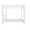 Modern Metal Canopy Bed Frame - White - Queen