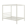 Modern Metal Canopy Bed Frame - White - Queen