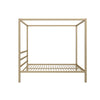Modern Metal Canopy Bed Frame - Gold - Full