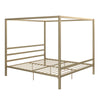 Modern Metal Canopy Bed Frame - Gold - Twin