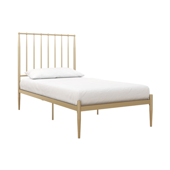 Giulia Modern Metal Platform Bed Frame - Gold - Twin