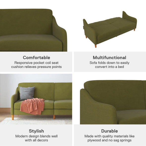 Jasper Futon Sofa Bed - Green