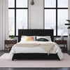 Dakota Platform Bed Frame - Black Faux Leather - Full