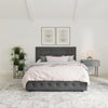 Cambridge Upholstered Bed with Gas Lift Up Storage - Gray - Queen