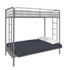 Sammie Metal Loft Bed with Futon - Silver - Twin-Over-Futon