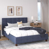 Rose Platform Bed Frame - Blue Linen - Queen