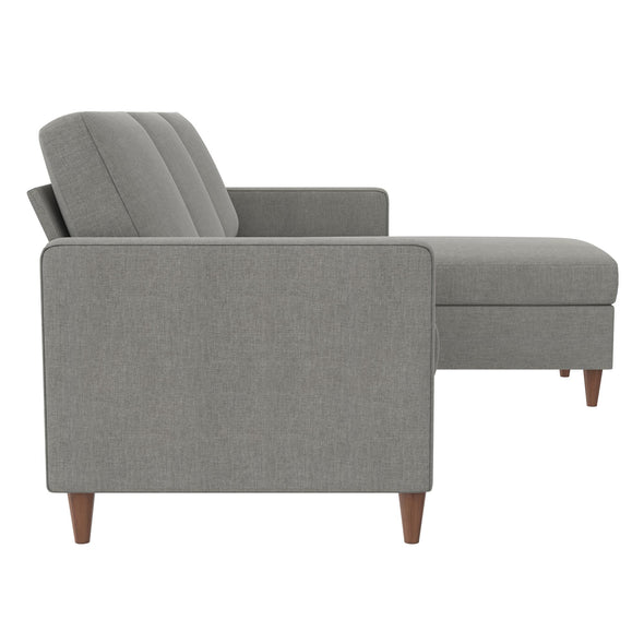 Liah Reversible Sectional Sofa - Light Gray