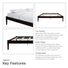 Lorriana Wood Platform Bed Frame - Espresso - Queen