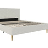 Andrea Tufted Upholstered Platform Bed - Gray - Full