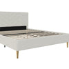 Andrea Tufted Upholstered Platform Bed - Gray - Queen