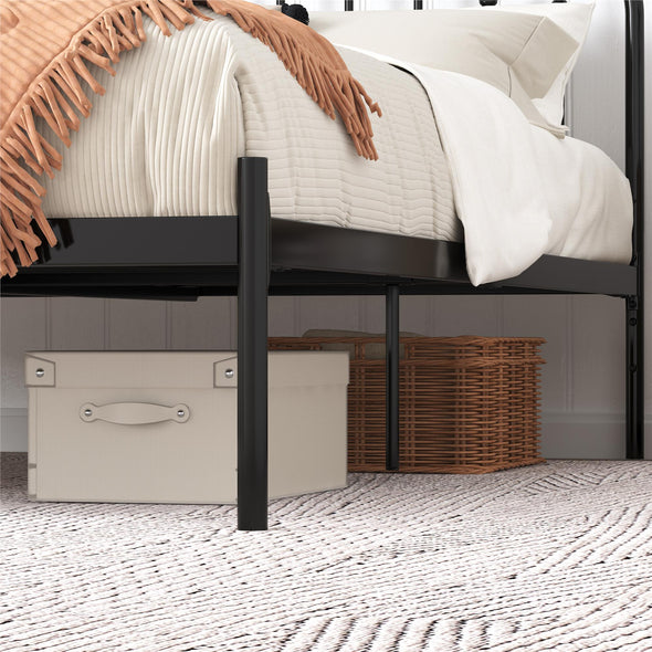 Narla Metal Platform Bed Frame - Black - Queen