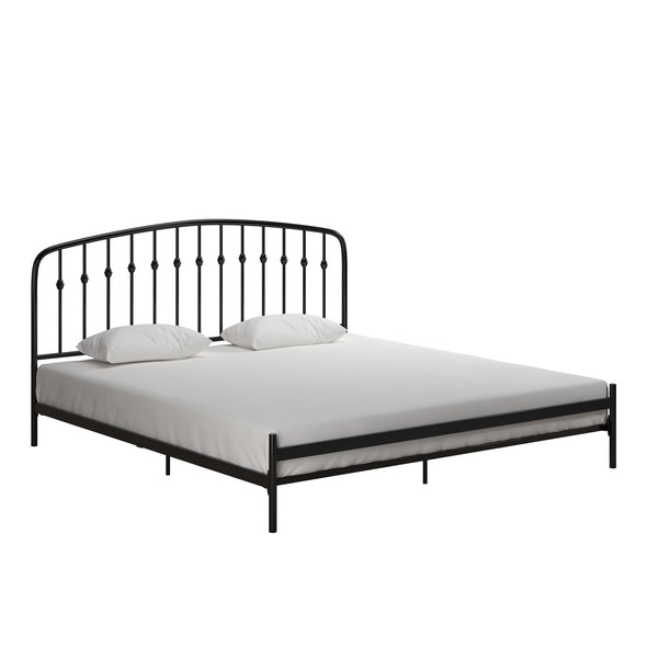 Narla Metal Platform Bed Frame - Black - King