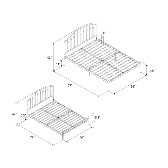 Narla Metal Platform Bed Frame - Black - Full