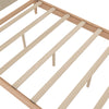 Dacin Wood Bed Frame with Upholstered Headboard - Beige - Queen