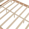 Dacin Wood Bed Frame with Upholstered Headboard - Beige - King