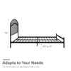 Narla Metal Platform Bed Frame - Black - Full