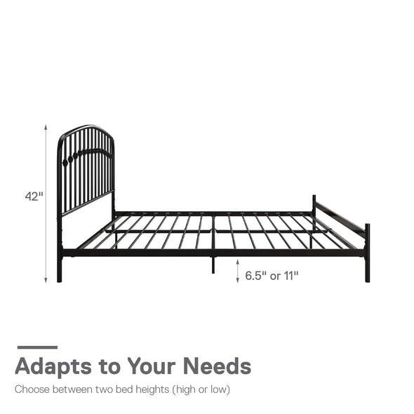 Narla Metal Platform Bed Frame - Black - King