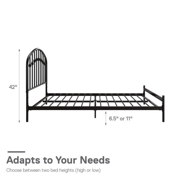 Narla Metal Platform Bed Frame - Black - Queen