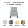 Zion Modular Armless Sofa Chair - Gray