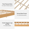 Dacin Wood Bed Frame with Upholstered Headboard - Beige - King