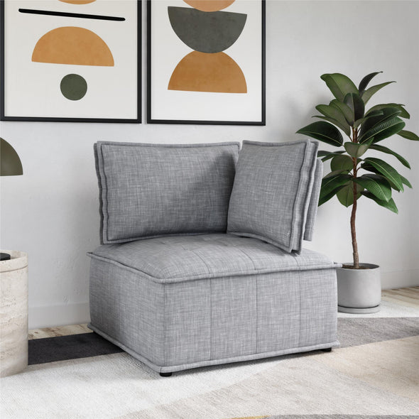 Darcy Corner Chair for Modular Sectional Sofa - Gray