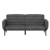 Campbell Futon Sofa Bed - Distressed Charcoal Black