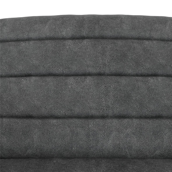 Campbell Futon Sofa Bed - Distressed Charcoal Black