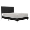 Janford Bed Frame with Adjustable Headboard - Black Faux Leather - Queen