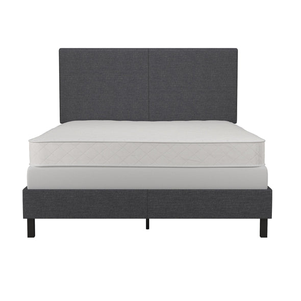 Janford Bed Frame with Adjustable Headboard - Gray - Full