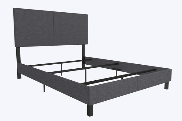 Janford Bed Frame with Adjustable Headboard - Gray - Full
