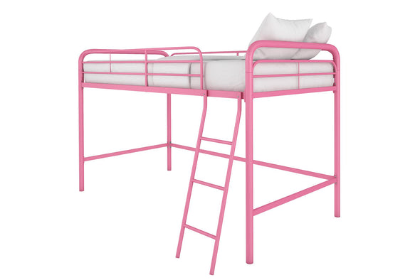 Jett Junior Loft Bed - Pink - Twin