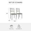 Jersey 2-Piece Wood Dining Chair Set - Oyster - Set of 2