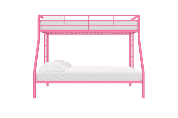 Dusty Metal Bunk Bed - Pink - Twin-Over-Full