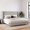 Eveline Upholstered Wingback Bed - Textured Gray Canvas - King
