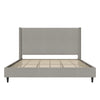 Eveline Upholstered Wingback Bed - Textured Gray Canvas - King