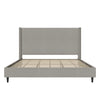 Eveline Upholstered Wingback Bed - Gray - King