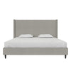 Eveline Upholstered Wingback Bed - Textured Gray Canvas - King