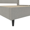Eveline Upholstered Wingback Bed - Textured Gray Canvas - King