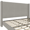 Eveline Upholstered Wingback Bed - Textured Gray Canvas - King