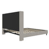 Eveline Upholstered Wingback Bed - Textured Gray Canvas - King