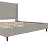 Eveline Upholstered Wingback Bed - Textured Gray Canvas - King
