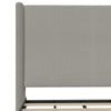 Eveline Upholstered Wingback Bed - Textured Gray Canvas - King