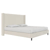 Eveline Upholstered Wingback Bed - Textured Ivory Canvas - King