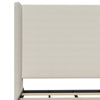 Eveline Upholstered Wingback Bed - Textured Ivory Canvas - King